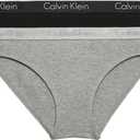 Calvin Klein Women's Motive Cotton Multipack Bikini Panty (Medium, Black/Gray Heather)