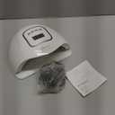 UV Gel Nail Lamp,150W UV Nail Dryer LED Light for Gel Polish-4 Timers Professional Nail Art Accessories,Curing Toe Nails (White)