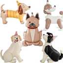 5 Pcs Large Dog Balloons, Puppy Foil Balloons Dog Themed Birthday Party Decorations, Self Standing Animal Mylar Balloon for Baby Shower Pet Party Decorations