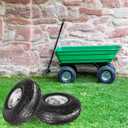 10" Pneumatic Air Filled Heavy-Duty 4.10/3.50-4 Replacement Tire and Wheel with 5/8" Axle Bore Hole for Trolley Dolly/Garden Wagon Carts/Hand Truck/Lawn Mower/Hose Reel Cart