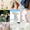 Quick clothing fixator, micro needle clothing sewing gun, mini clothing embroidery gun quick sewing tool, including 1 needle, 1000 white and 1000 black 4.5mm fasteners (White)