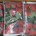 Nubry 50pcs Artificial Burgundy Roses Bulk, Fake Red Roses Flower with Stems Realistic Flowers for Wedding Centerpiece Home Party Decor(Burgundy)