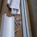 120" Motorized Projector Screen, Electric 4:3 Projector Screen with Remote Control, Indoor/Outdoor HD Movie Screen, Wall/Ceiling Mounted, Perfect for Home Office Theater TV, White