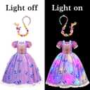 Meland Princess Dresses for Girls - Light Up Princess Costume for Little Girl, Halloween Costumes & Gift for Toddler Age 3-10 (5-6 Years)
