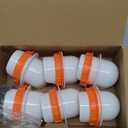 Chicken Feeders No Waste 6 Ports, 4 inch DIY Poultry Feeder with 6 Covers 1 Drill Bit, Rain Proof Automatic Gravity Chicken Feeder Kits for Buckets, Barrels, Bins, Troughs (Orange)