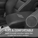 YOSRTER for Dodge Durango Accessories 2021 2022 2023 2024 2025 2026 Center Console Armrest Cover Interior Box Anti-Scratch Leather Central Armrest Decoration (Gray Stitches)