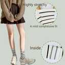 2 x Striped Crew Socks for Women, Crew Cotton cozy casual Socks 4 Pairs in size 5-8