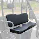 KUAFU UTV Seat Cover Set Compatible with 2002-2008 Polaris Ranger 425 500 570 700 800 900 & 2009 Polaris Ranger 700 Crew 6x6 4x4 4X2 Utility Black