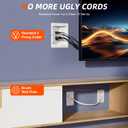 in Wall Cable Management Kit,TV Cable Hider Wall Kit with Brush Wall Plate and 9.8FT Cord,2 AC Outlets,Recessed Outlet Box for Wall Mount TV Home Theater Setups Cords Organizer