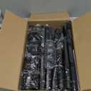 Room Divider Curtain Rod, No Drilling Room Separator for Space Partition Adjustable 4-10ft(H) 28-70inch(W) Heavy Duty Temporary Wall Divider Floor to Ceiling Tension Rod, Black