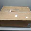 Rubbermaid Swing Top Waste Container for Home and Kitchen, Easy Access Disposal and Slim Modern Trash Can with Lid, 12.2 Gallon Capacity, White. No top