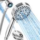 Shower head with handheld - 10 Spray - Filtered Shower Head - Strong Magnetic Holder & Adjustable Bracket-LeakProof Hose & Power Jet Cleaning - Showerhead with filters - Chlorine Removal - Chrome