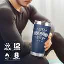 Best Husband Ever Gifts Husband Tumbler For Men Anniversary Husband Presents Idea Easter Birthday Valentines Father Day From Wife Daughter Navy Blue Husband CupTumbler 20 Oz