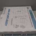 LileZbox 12 X 9 in Acrylic Display Risers Shelf for Pops Figures, Clear 4-Step Display Stand for Display Or Collection (large-4 pack)