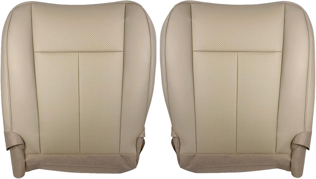 Front Passenger Driver Side Bottom Seat Cover Leather Tan Fit for Ford Expedition 2007-2014