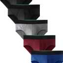 TIICHOO Mens Incontinence Underwear Washable Cotton Leak Proof Underwear for Men Briefs 5 Pack (Small, 2 Black/Gray/Navy Blue/Burgundy)