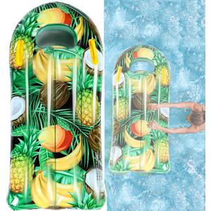 Inflatable Pool Floats Lounger, Hawaii Fruit Style Inflatable Pool Float Lounge Raft for Swimming Pool, Lake, Summer Party