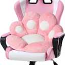 Ditucu Cat Paw Cushion Kawaii Chair Cushions 31.4 x 27.5 inch Cute Stuff Seat Pad Comfy Lazy Sofa Office Floor Pillow for Gaming Chairs Room Decor Pink (Large)