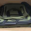 U.S. Traveler Rio Lightweight Softside Rolling Carry-on Suitcase, 2-Wheel Set, Green, 21"/14"
