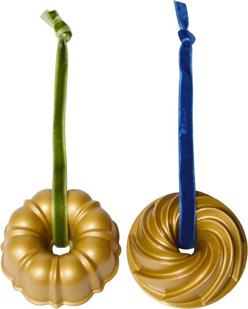 Nordic Ware Bundt Ornament Set, Gold, 2-Pieces
