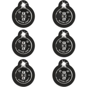 Panther Vision Button LAMP Adhesive LEDs Light Package - Lightweight, Ultra Small, Ultra Bright LED Utility Lights (6 Pack)