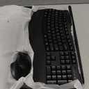 Wireless Keyboard and Mouse Combo, 2.4G Full Size Wave Keys Ergonomic Keyboard with Wrist Rest and 3-Level DPI Adjustable Wireless Ergonomic Mouse for Windows, Mac OS Desktop/Laptop/PC(Black)