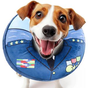 Soft Dog Cone Alternative - Adjustable Recovery Collar for Post-Surgery, Neck Donut E-Collar for Small Medium Large Dogs, Comfy Elizabethan Substitute (L (12.5"-18"))
