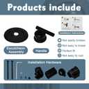 Replacement for Moen T2901BL Gibson Posi-Temp Valve Trim Kit, T2901bl valve trim kit, Black Shower Lever Handle, Durable Solid Metal, Matte Black (Note: not included 2510 valve)