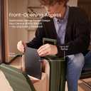 Carry-On 20 Inch AspenGreen PC Hardside Suitcase with Front Opening Laptop Compartment & TSA Lock for Business Professionals