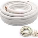 25 Ft Mini Split Line Set Air Conditioning Copper Tubing Pipe Extension 1/4" & 3/8" PE Thickened for AC and Heating 9000BTU