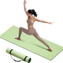 ILILI Yoga Mat 10mm Extra Thick and 193cm Extra Long, 76x280.4 Inch, Double Color Non-Slip TPE Material, Easy Carrying with Strap, Ideal for Yoga, Pilates, Floor Exercise, Home and Outdoor Use, Eco Friendly