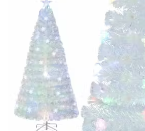 LED Snowflake Decor Pre-Lit Fiber Optic Christmas Tree - 210cm