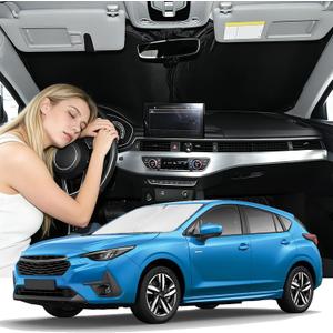 Windshield Sunshade for Subaru Impreza 2024-2026 Sun Shade Car Windshield Accessories Upgrade 4 Layers Blocks UV Rays Custom Fit Impreza 240T Car Window Shades Windshield Keep Cool Foldable
