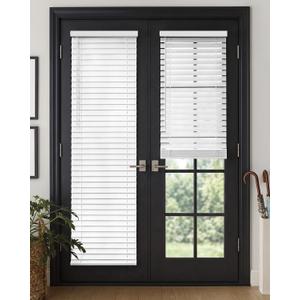 LazBlinds 2" Faux Wood Blinds for Doors, 25" W x 70" H, White