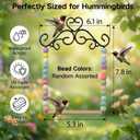 Hummingbird Swing & Perch for Outdoor – Rust-Resistant Metal Bird Perch with Colorful Beads, Easy Hanging Garden Accent Near Feeder, Bird Bath & Hummingbird House (2 PCS)