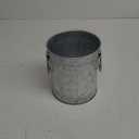 Mini Galvanized Trash Can Desktop Wastebasket Lid Sturdy Iron Material Bedside Garbage Can for Home Office