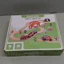 Giant bean 36PCS Forest Wooden Train Set Toy for Toddler Kids, Expandable Changeable Wooden Train Track for Boys & Girls 3-7, Christmas Birthday Gift, fits for Brio,Thomas, Melissa and Doug