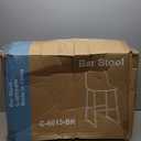 Counter Height Bar Stools Set of 2, 30 inch Height Stool Faux Leather Barstools with Back, Armless Kitchen Island Countertop Comfortable Modern Chairs with Metal Legs - Classic Black