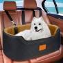 Dog Car Seat for Large Dogs Up to 55 lbs, Pet Booster Seat with Memory Foam, Non-Slip Washable Dog Car Bed with 2 Safety Leashes & Storage Pockets for SUV & Sedan