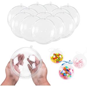 Super Z Outlet 5.5" Clear Big Plastic Acrylic Arts & Crafts Giant Mold Shells Molding Balls Crafting Kit (140mm) (12)