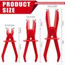 12 Pcs Hose Pinch-off Pliers, Red Nylon, Fuel Line Clamp Tool for Automotive Brake, Radiator and Coolant Hoses, Heat-resistant & Nonconductive, 3 Sizes