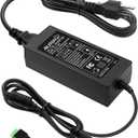 ALITOVE 24V DC Power Supply 2A 48W AC/DC Adapter 100~240V AC to DC 24 Volt 2 Amp Converter 24 vdc 2000mA 1.8A 1.5A 1.3A 1.2A with 5.5mmx 2.5mm 2.1mm Plug for LED Strip Light CCTV Camera DC Pump Fan