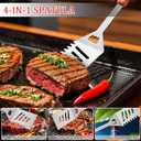 15PCS Grill Set, BBQ Grilling Accessories with Tongs Spatula Skewers, Stainless Steel Grill Utensils Set with Hooks & Apron Storage Bag for Outdoor Cooking, Camping, Practical Gifts for Men Dad