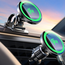 LISEN for Qi2 15W MagSafe Car Mount Charger,Super Fast Magnetic Wireless Car Charger for iPhone 16 Pro Max Accessories，Qi2 MagSafe Charger Fits iPhone 16 15 14 13 12,Samsung with MagSafe Case