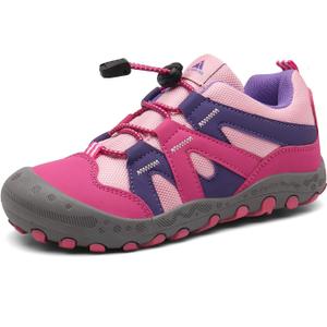 Mishansha Kids Hiking Boots Toddler Girls Boys Hiking Shoes Water-Resistant Anti-Collision Non-Slip Athletic Outdoor Trekking Boots (2.5 Little Kid, Rose Bloom-231)