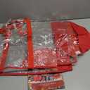 BALEINE Extra Large Storage Tote with Zippers & Carrying Handles, Heavy-Duty Oxford Plastic Moving Bags for Laundry, Space Saving, Storage, Color Clear and Red