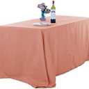 Ascoza 2pack 90x156 Inch Dusty Pink Rectangular Tablecloth 6 Feet Table Cloth in Polyester Fabric for Wedding/Banquet/Restaurant/Parties