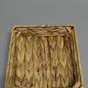 Water Hyacinth Napkin Holder for Table, Rattan Napkin Holder, Square Wicker Napkin Towel Holder for Bathroom, Kitchen, Restaurant, Decorative Tabletop Accessory, 7.5" x 7.5" x 2.5"