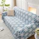 LOMAO Couch Cover Sofa Covers for 3 Cushion Sectional Couch Covers L Shape Couch Cover with Tassel Sofa Protector Washable Reversible Chenille Sofa Slipcover for Pet (1-Light Blue,XLarge71 * 134)