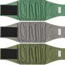 5 Pack Dog Diapers Male, High Absorbing Dog Wraps, Belly Bands for Male Dogs with Incontinence or Frequent Urination, Washable Doggie Diapers Green M